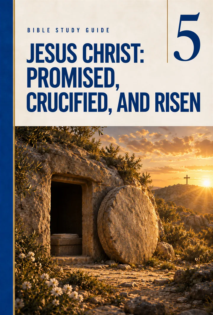Cover of Jesus Christ: Promised, Crucified, and Risen, Bible Study Guide lesson 5
